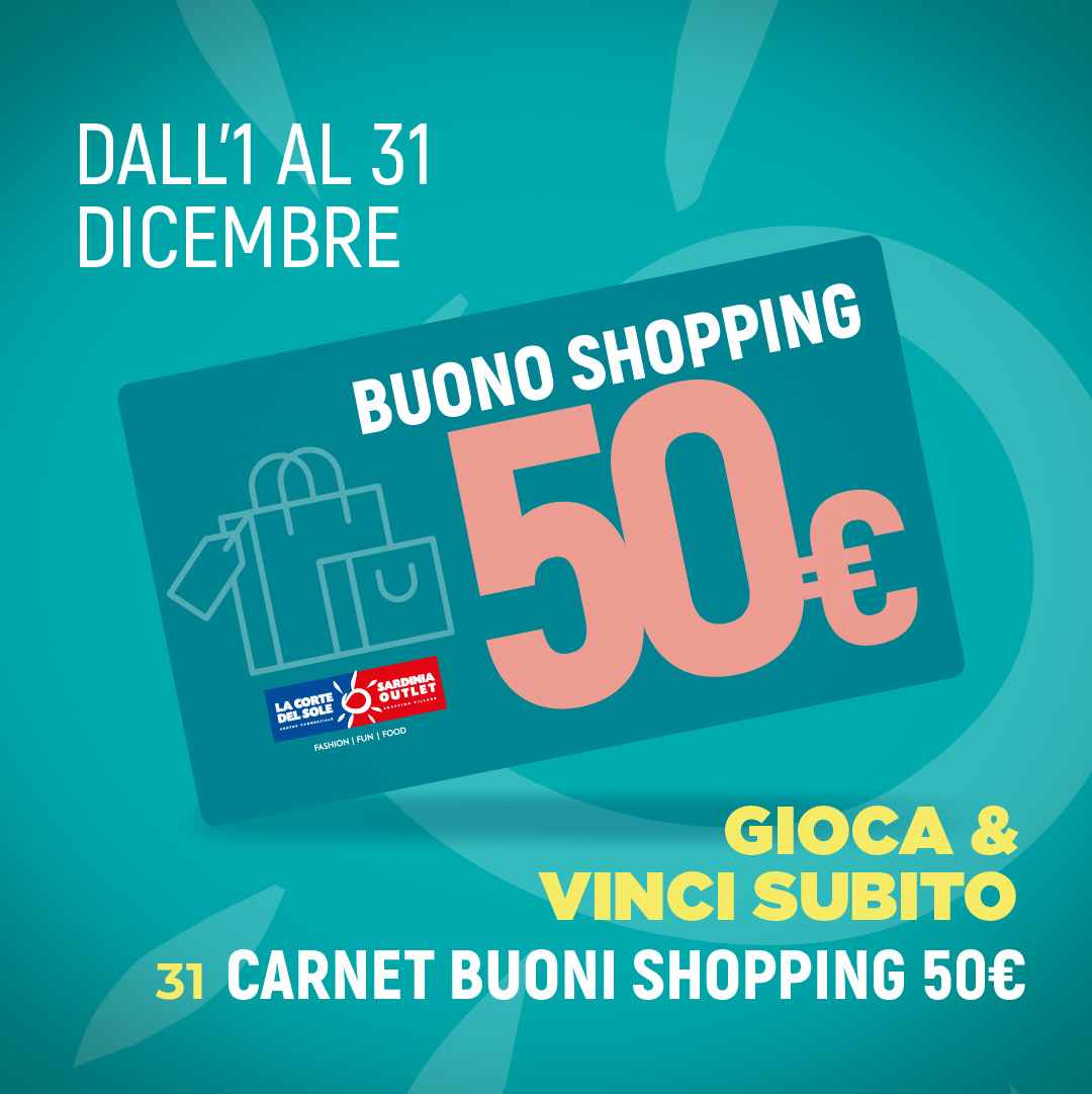 31 CARNET<BR>BUONI SHOPPING 50€